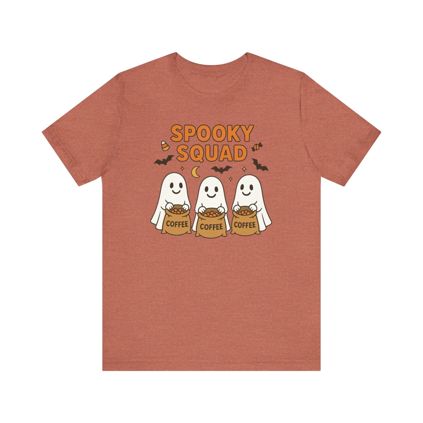 Spooky Squad Coffee Ghosts Tee – Halloween Shirt for Coffee Lovers