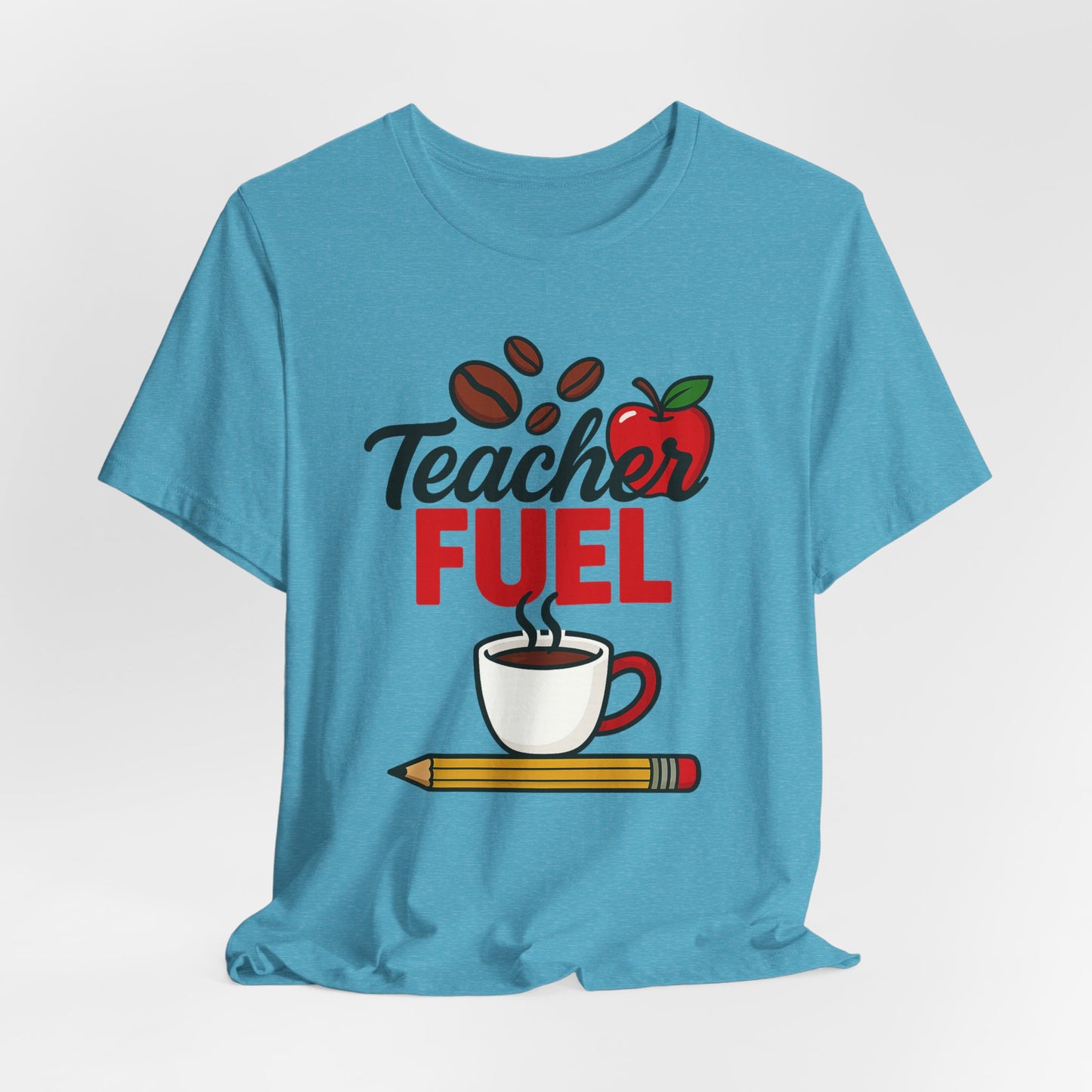 Teacher Fuel Unisex Jersey Tee | Coffee Lover Gift | Back to School | Teacher Appreciation | Fun Classroom Shirt