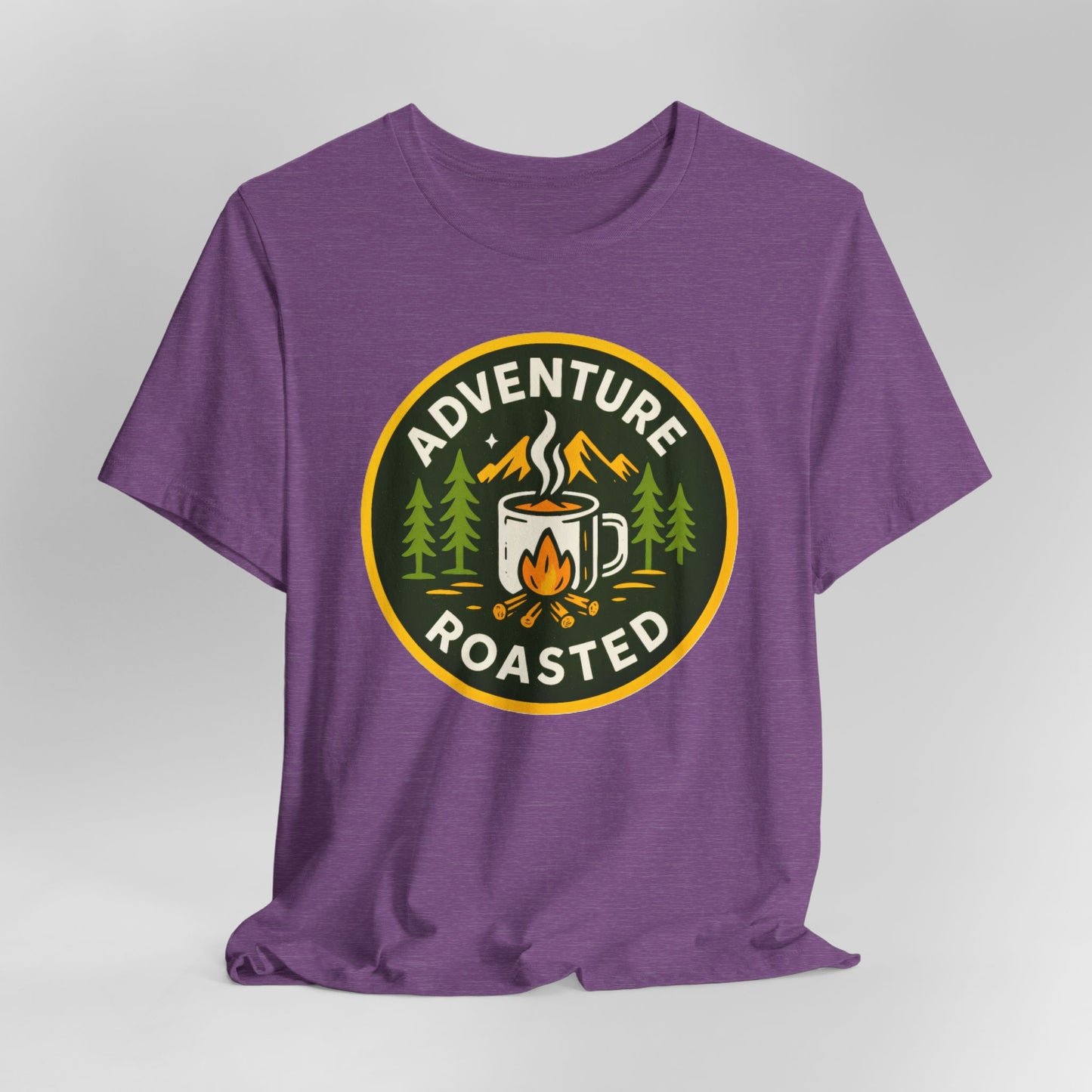 Adventure Roasted Tee - Unisex Short Sleeve Shirt, Outdoor Apparel, Camping Gift, Coffee Lover T-Shirt, Fun Adventure Wear