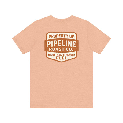 Rusty Vintage Pipeline Roast Co. Industrial Seal Tee – Rugged Workwear Style Coffee Shirt