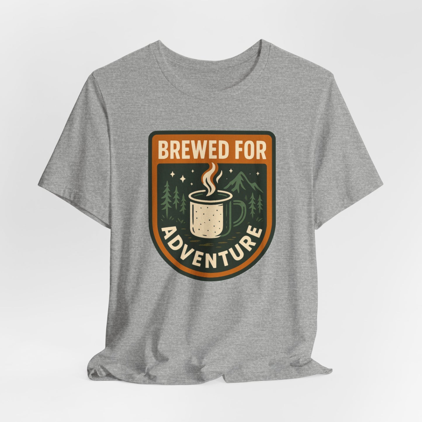 Adventure Brewed Graphic Tee - Perfect for Outdoors Lovers, Travel, Hiking, Camping, Gift for Adventurers