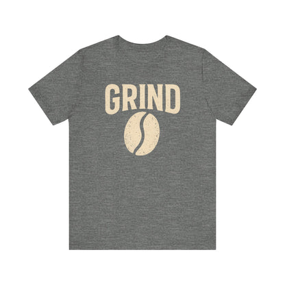 Unisex Coffee Grind Tee - Motivational Workout Shirt, Perfect for Coffee Lovers, Gym Enthusiasts, Gift for Coffee Lovers, Casual Wear