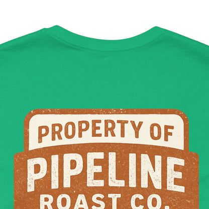 Rusty Vintage Pipeline Roast Co. Industrial Seal Tee – Rugged Workwear Style Coffee Shirt