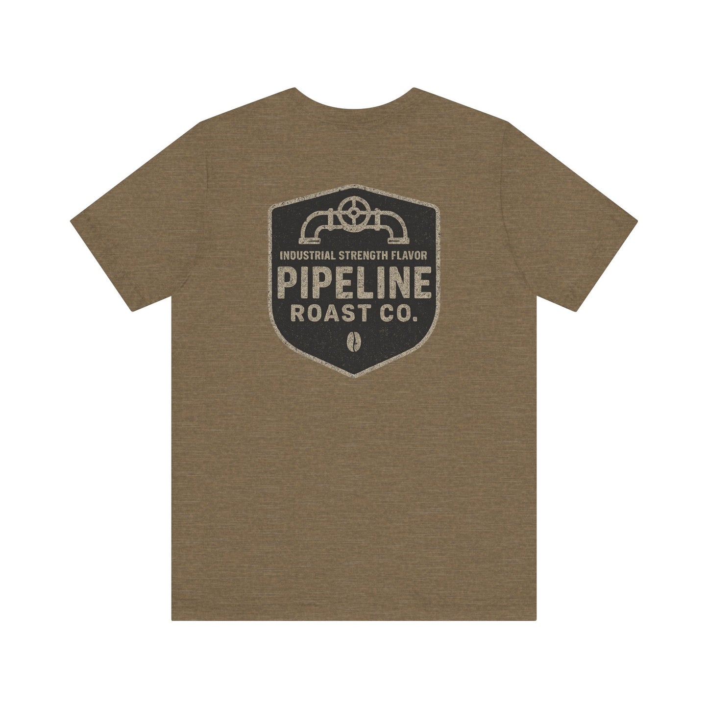 Vintage Pipeline Roast Co. Industrial Emblem T-Shirt – Distressed Workwear Coffee Tee