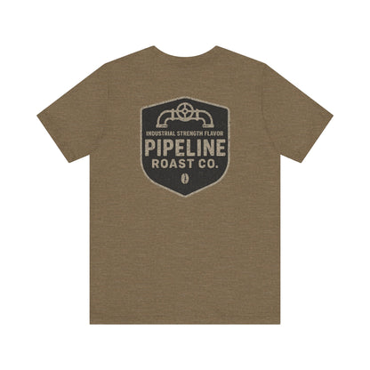 Vintage Pipeline Roast Co. Industrial Emblem T-Shirt – Distressed Workwear Coffee Tee