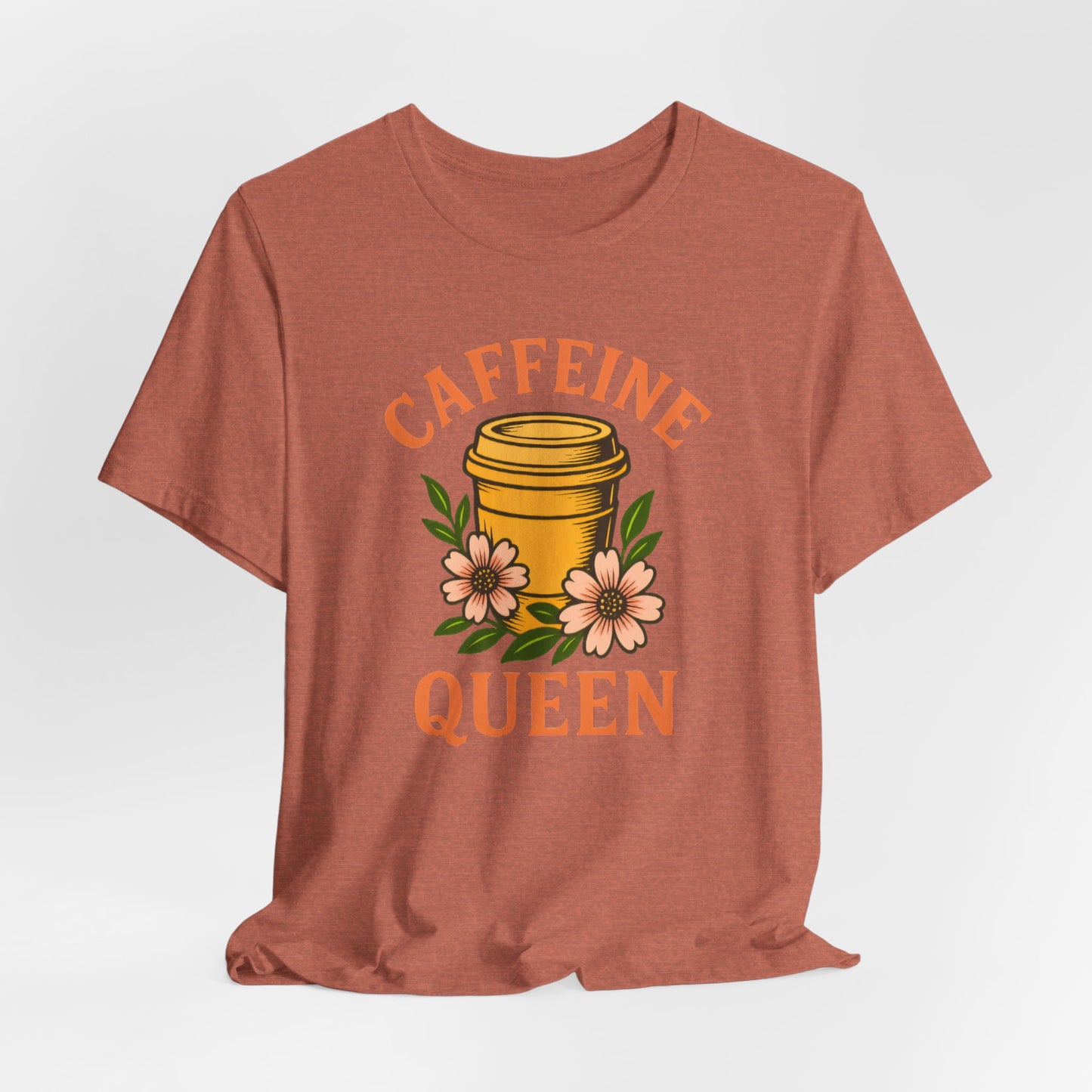 Caffeine Queen Tee - Perfect for Coffee Lovers, Casual Wear, Gifts, Birthdays or Coffee-Themed Events, Fun and Stylish!