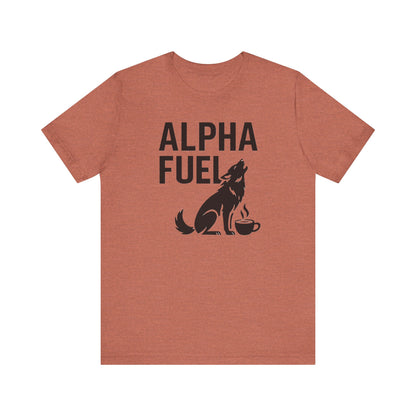 Alpha Fuel Unisex Tee, Coffee Lover T-Shirt, Gift for Baristas, Dog and Cat Owners Gift, Casual Everyday Wear