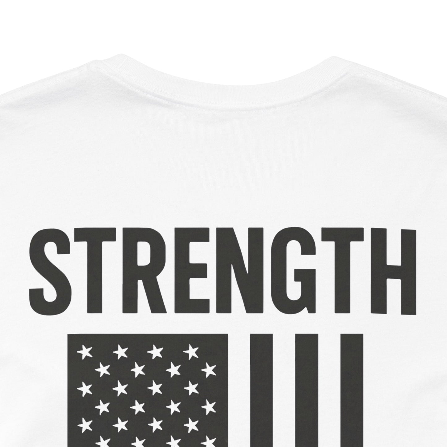 Patriotic Strength T-Shirt, Unisex Tee, 4th of July Shirt, Independence Day Apparel, Casual Summer Wear, Gift for Veterans