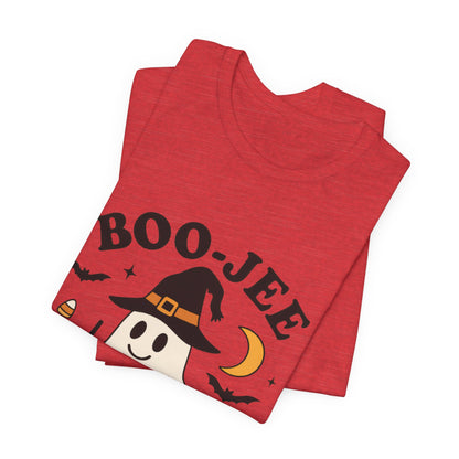 Boo-Jee Coffee Ghost Halloween T-Shirt – Funny Spooky Brew Tee for Coffee Lovers