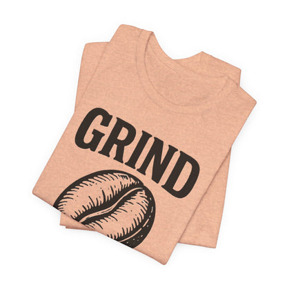 Coffee Lover's Tee Shirt, Unisex Grind Graphic Tee, Cute Coffee Gift, Casual Wear, Gift for Barista