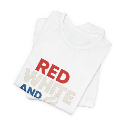 Unisex Patriotic Coffee Tee, Red White and Brew Shirt, Independence Day Apparel, USA Shirt, Summer BBQ Outfit, Gift for Men and Women