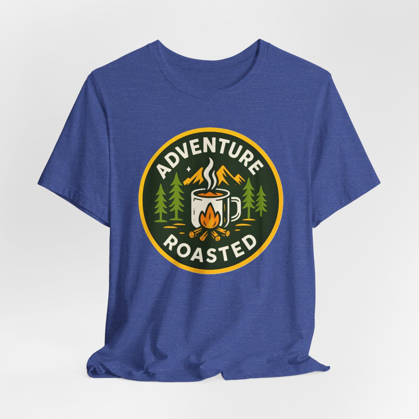 Adventure Roasted Tee - Unisex Short Sleeve Shirt, Outdoor Apparel, Camping Gift, Coffee Lover T-Shirt, Fun Adventure Wear