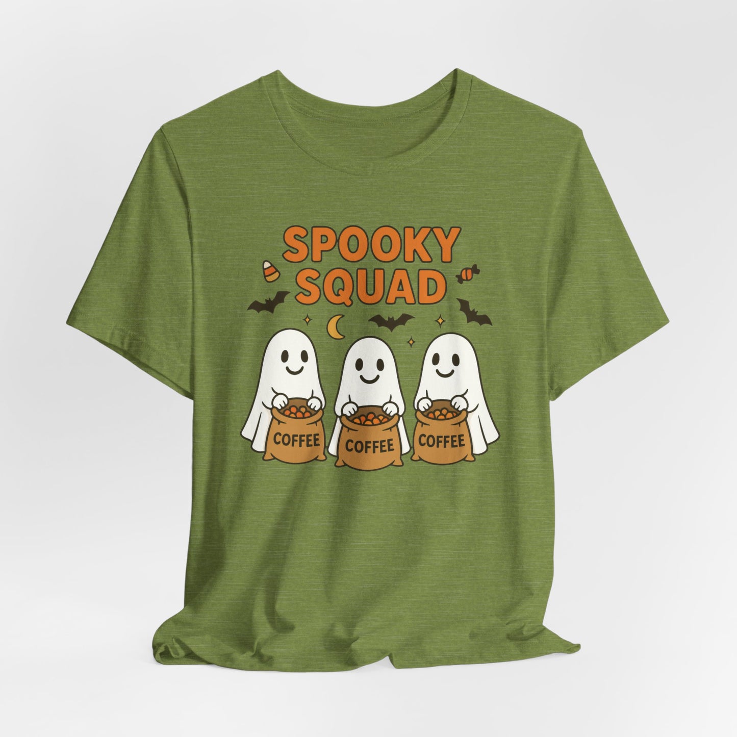 Spooky Squad Coffee Ghosts Tee – Halloween Shirt for Coffee Lovers