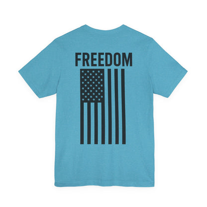 Freedom Flag Unisex Tee - Patriotic Shirt for Independence Day, Casual Wear, USA Pride, Gift for Veterans, Summer Style