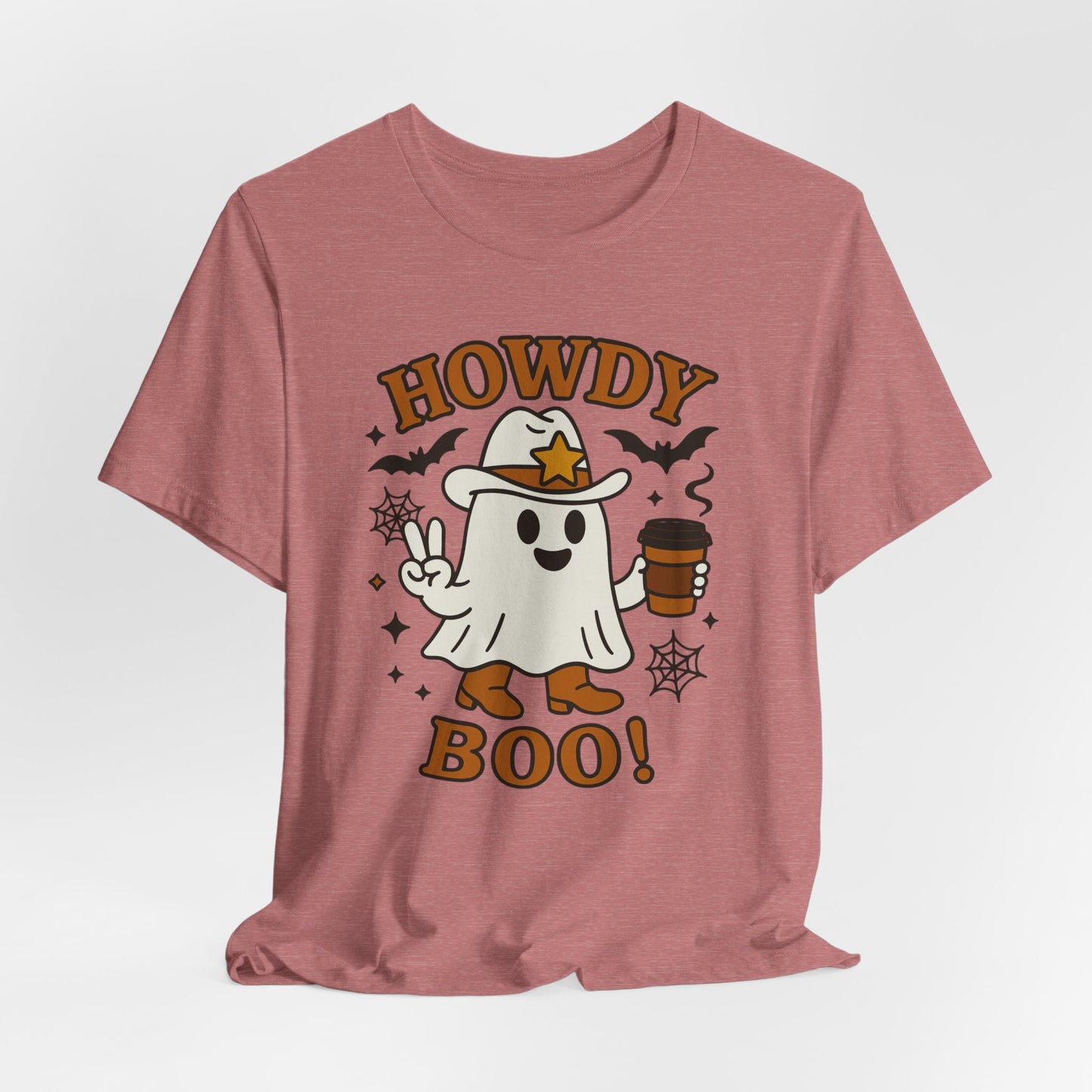 Howdy Boo Ghost Tee, Unisex Halloween T-Shirt, Funny Graphic Tee, Halloween Costume Shirt, Spooky Season Apparel