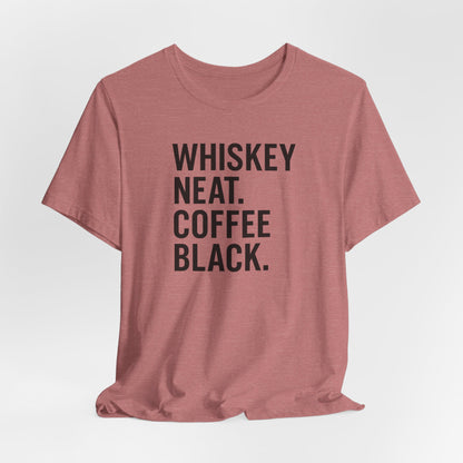 Whiskey and Coffee Graphic Tee - Perfect for Coffee Lovers, Gift Idea for Men and Women, Casual Wear, Birthday, Everyday Style