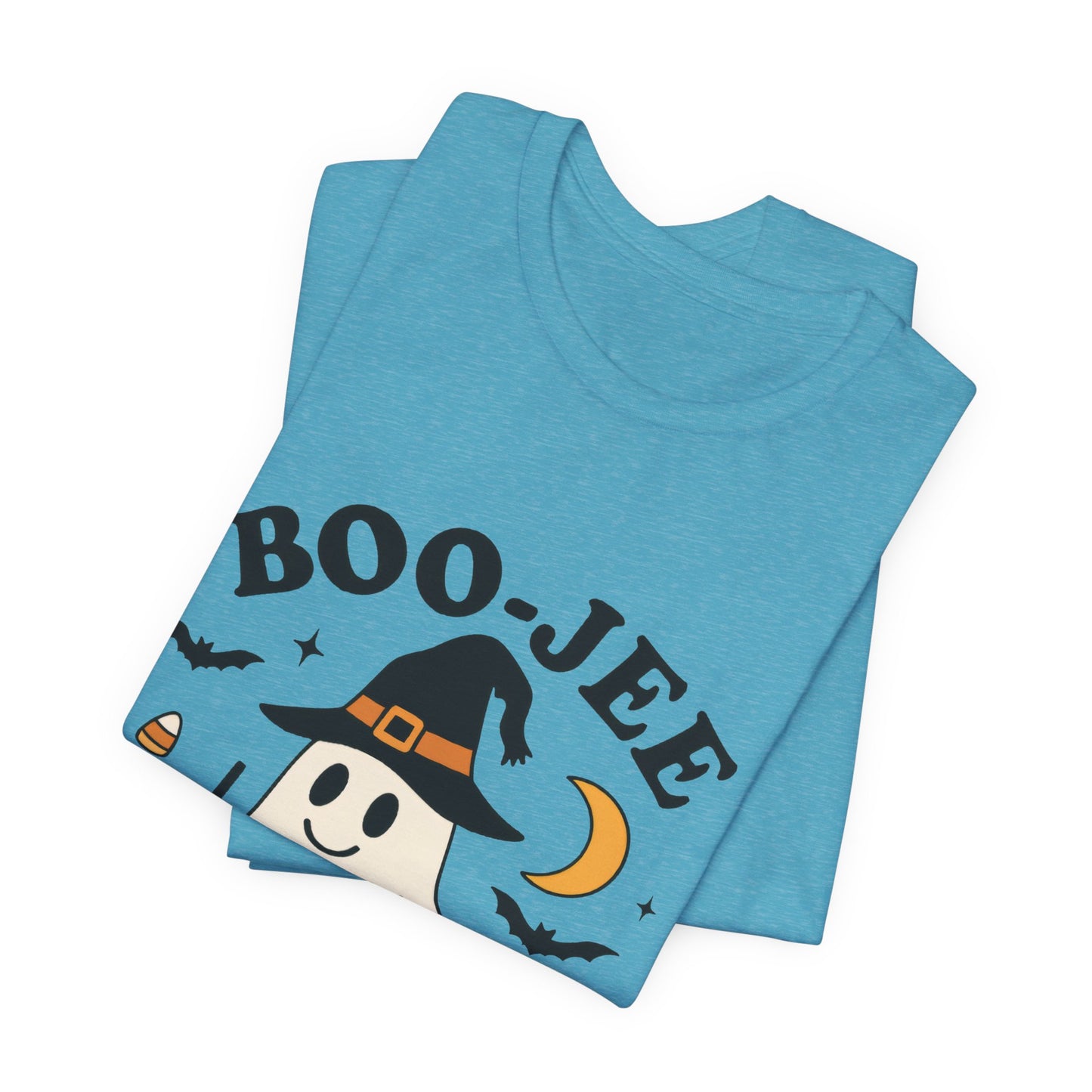 Boo-Jee Coffee Ghost Halloween T-Shirt – Funny Spooky Brew Tee for Coffee Lovers