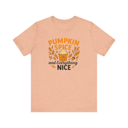Pumpkin Spice Short Sleeve Tee | Fall Fashion, Cozy Vibes, Coffee Lovers, Gift for Her, Autumn Essentials