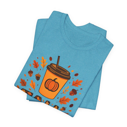 Autumn Coffee Lover Tee - Fall Vibes Unisex Shirt, Perfect for Cozy Days, Pumpkin Spice, Thanksgiving Gift, Seasonal Fashion, Casual Wear