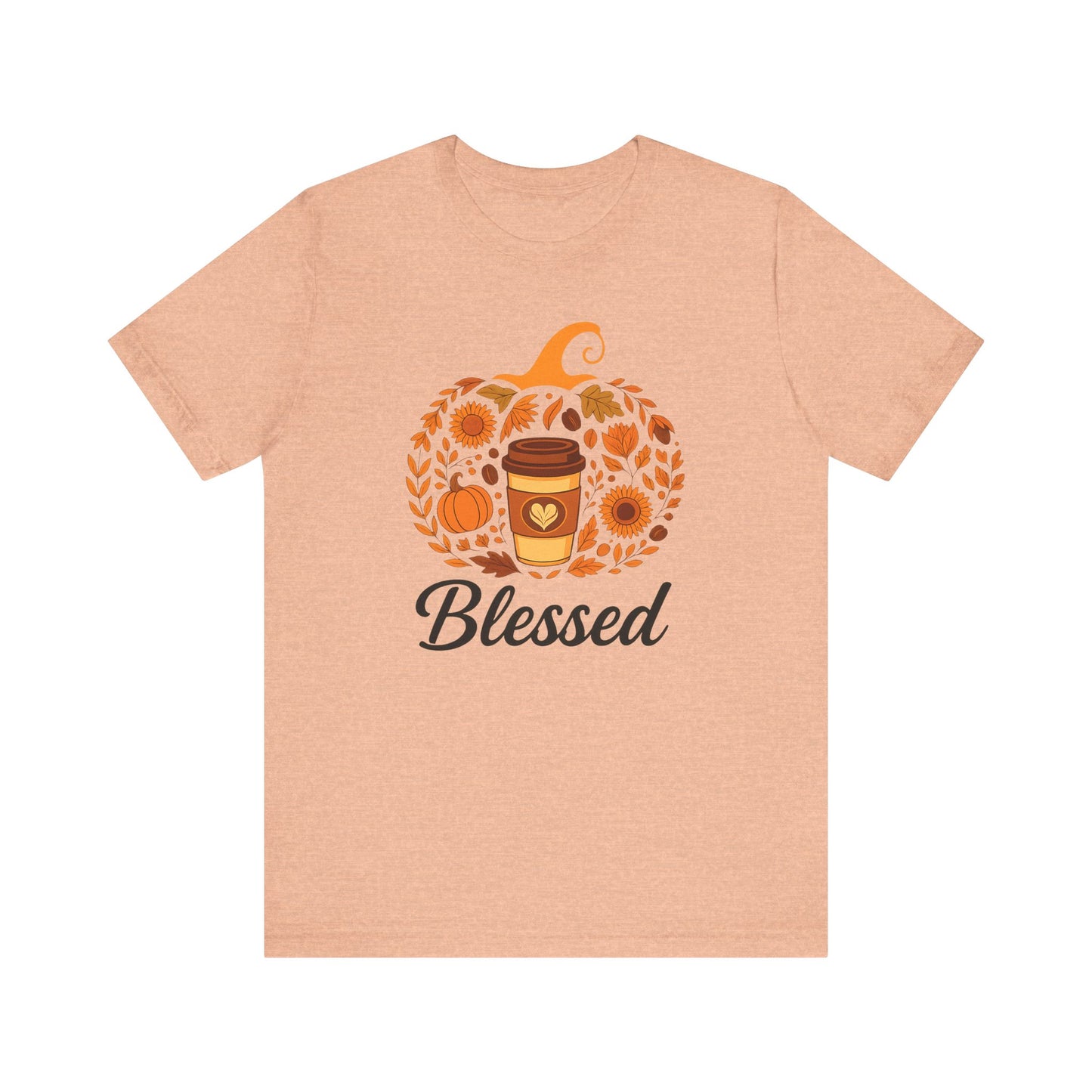 Blessed Pumpkin Fall T-Shirt - Cozy Autumn Style, Perfect Gift for Thanksgiving, Harvest Celebration, Casual Wear, Seasonal Fashion