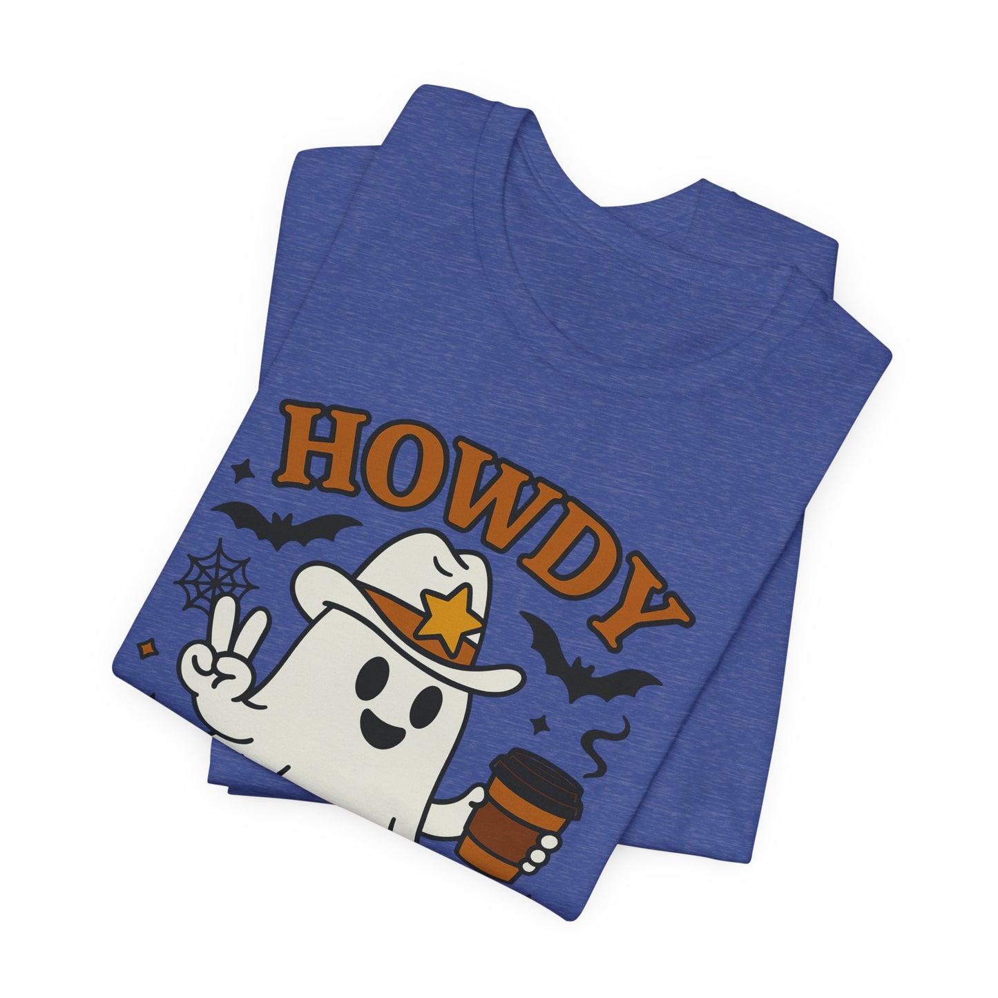 Howdy Boo Ghost Tee, Unisex Halloween T-Shirt, Funny Graphic Tee, Halloween Costume Shirt, Spooky Season Apparel