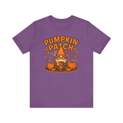 Fall Pumpkin Patch Tee, Cozy Autumn T-Shirt, Seasonal Gnome Shirt, Halloween Fun Apparel, Graphic Tee for Nature Lovers