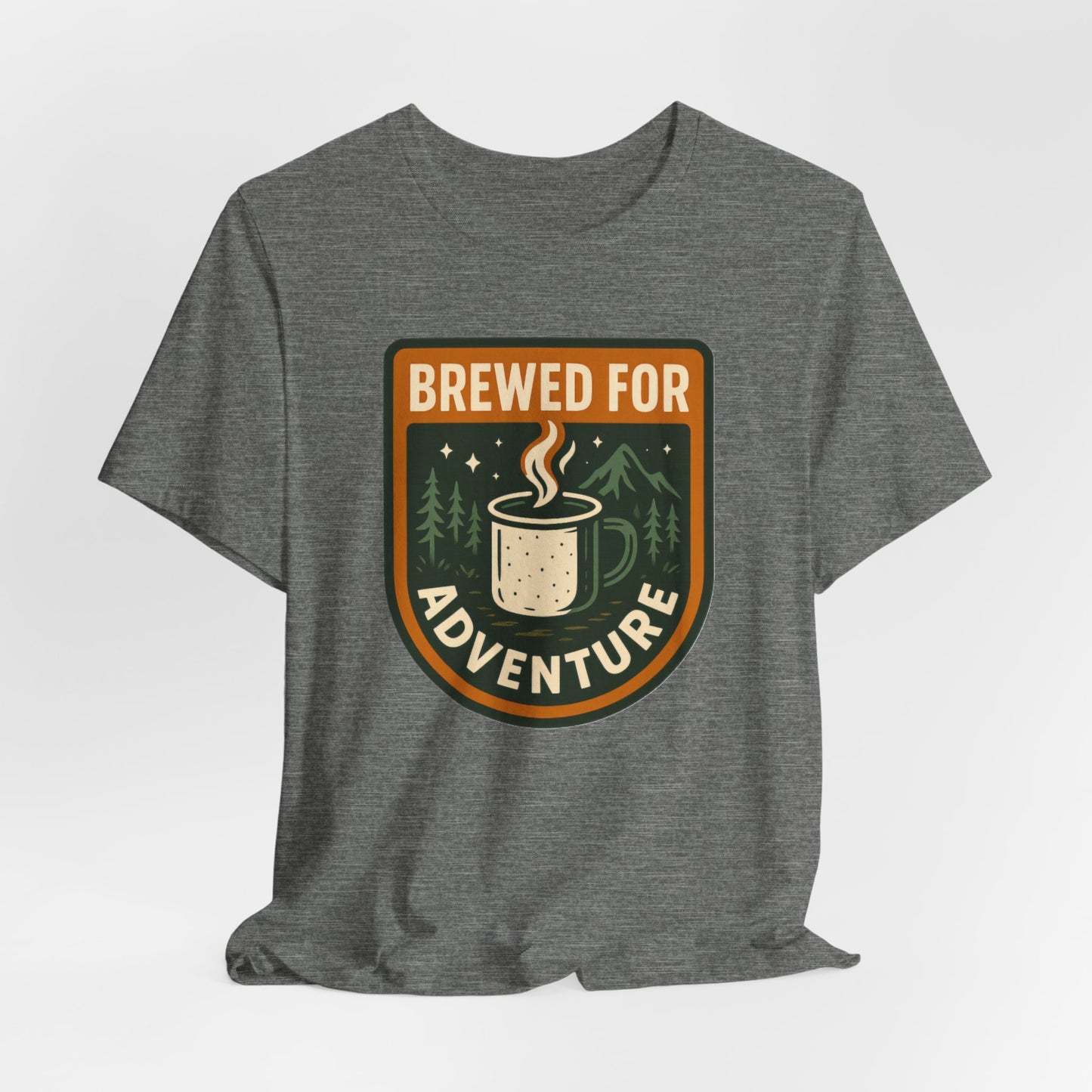 Adventure Brewed Graphic Tee - Perfect for Outdoors Lovers, Travel, Hiking, Camping, Gift for Adventurers