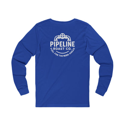 Pipeline Roast Co. Branded Long Sleeve T-Shirt – Coffee Lover’s Graphic Tee, Blue Collar Workwear Shirt, Gift for Hardworking Men & Women, Unisex Layering Top