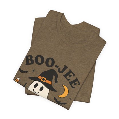 Boo-Jee Coffee Ghost Halloween T-Shirt – Funny Spooky Brew Tee for Coffee Lovers