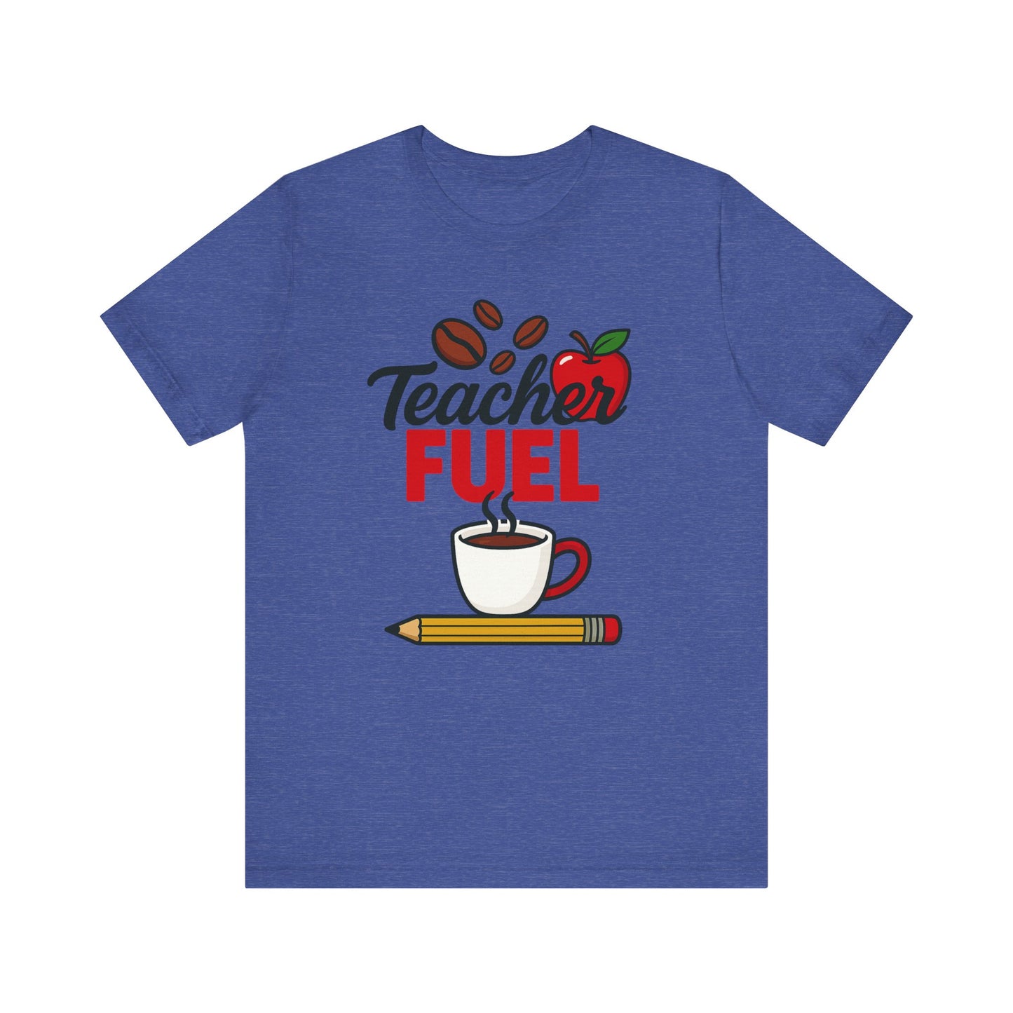 Teacher Fuel Unisex Jersey Tee | Coffee Lover Gift | Back to School | Teacher Appreciation | Fun Classroom Shirt