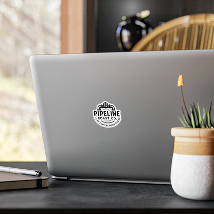 Pipeline Roast Co. Logo Vinyl Sticker – Kiss-Cut Coffee Decal for Hard Hats, Laptops, Water Bottles & Gear