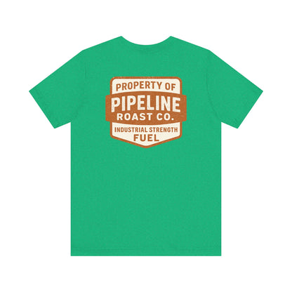 Rusty Vintage Pipeline Roast Co. Industrial Seal Tee – Rugged Workwear Style Coffee Shirt