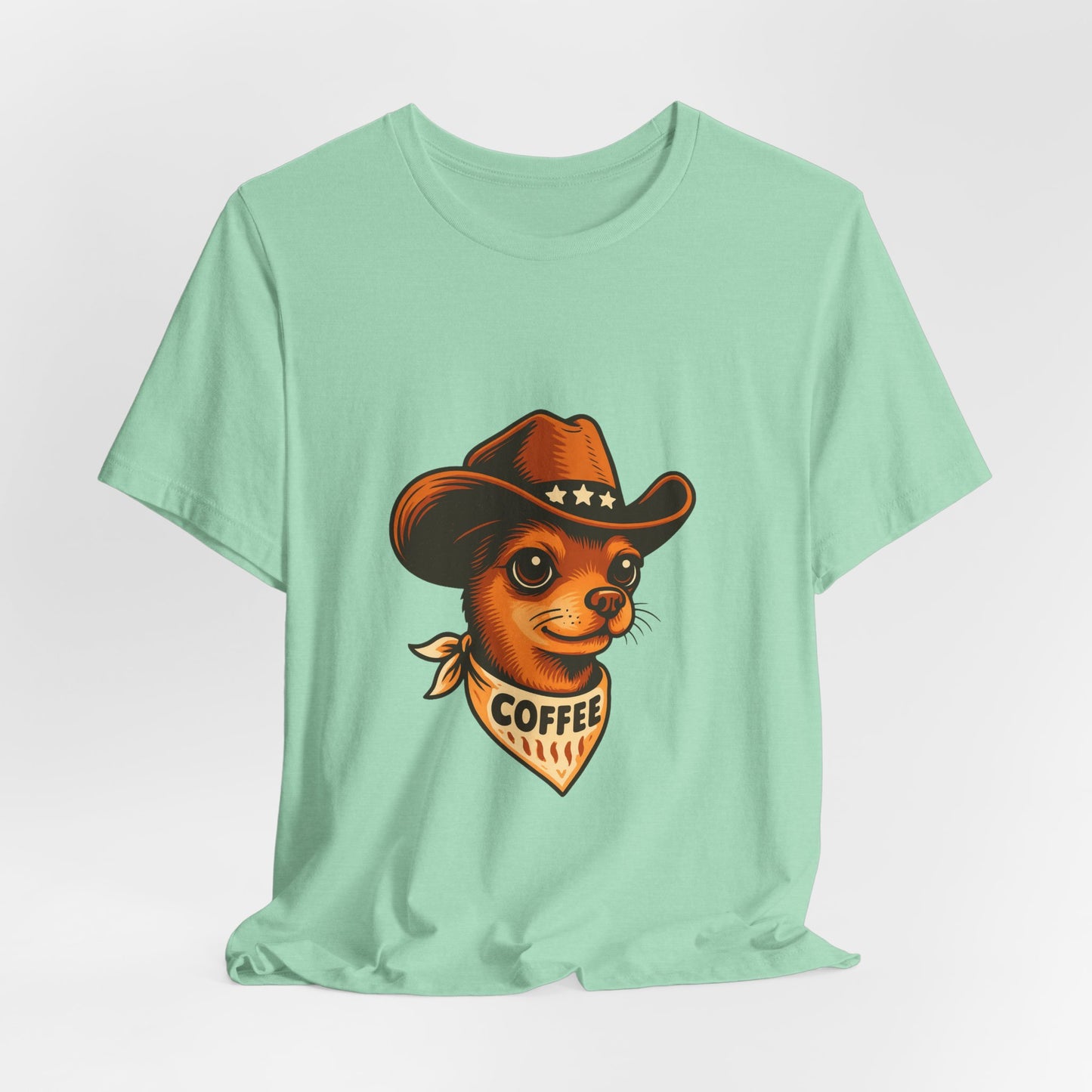 Cowboy Coffee Graphic Tee, Unisex T-Shirt, Funny Coffee Lover Gift, Casual Wear, Coffee Shop Merch