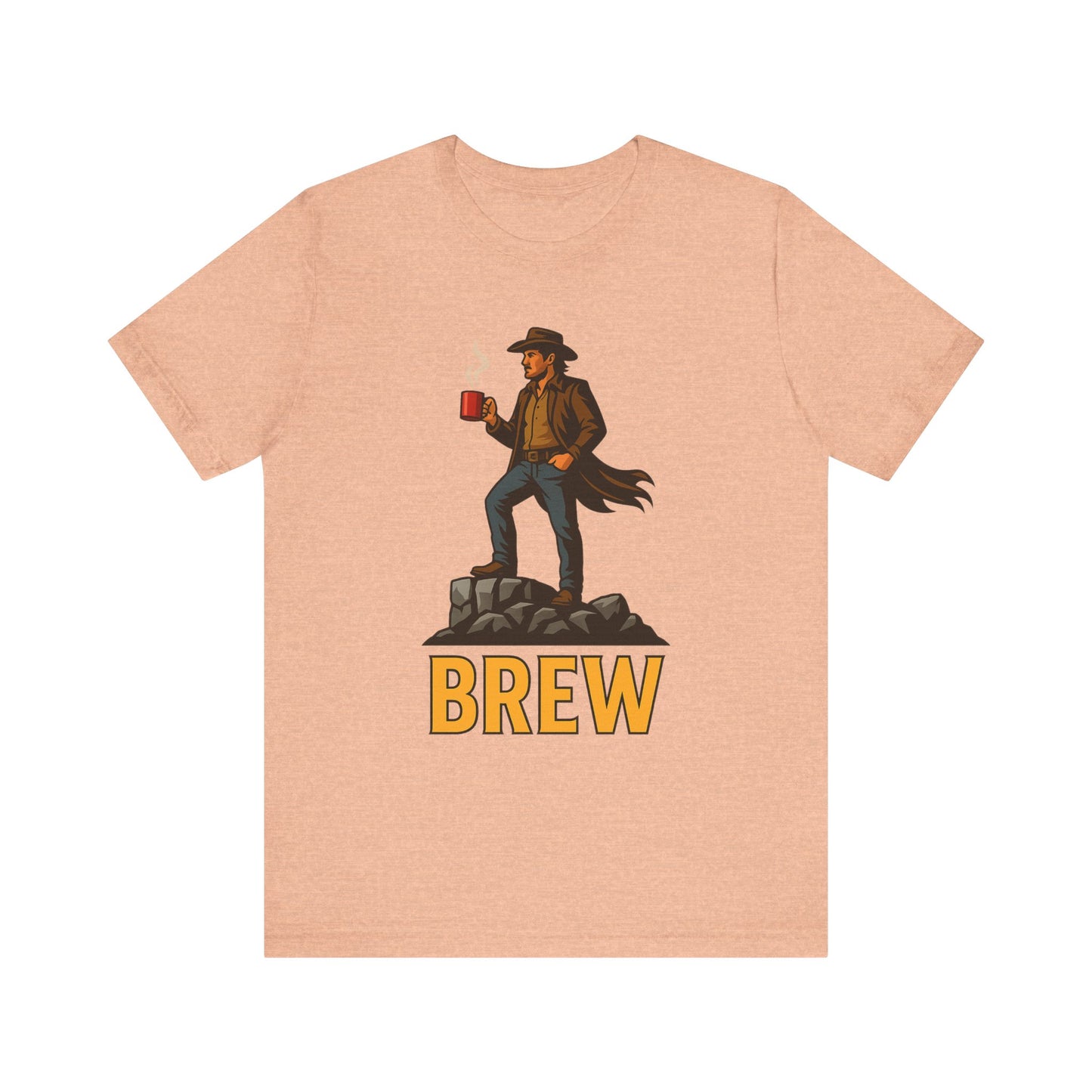 Brew Adventure Tee: Vintage Graphic Unisex Shirt, Coffee Lover Gift, Casual Wear, Hiking Apparel, Men's & Women's Fashion
