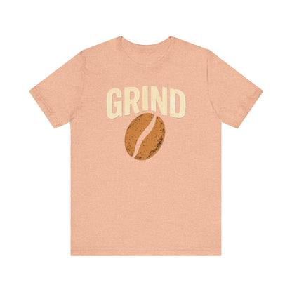 Coffee Lover's Grind Tee, Unisex Short Sleeve Shirt, Perfect Gift for Baristas, Casual Coffee Shop Style, Great for Birthdays, Coffee Days