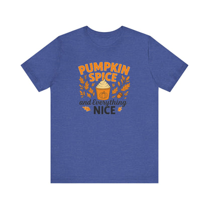 Pumpkin Spice Short Sleeve Tee | Fall Fashion, Cozy Vibes, Coffee Lovers, Gift for Her, Autumn Essentials