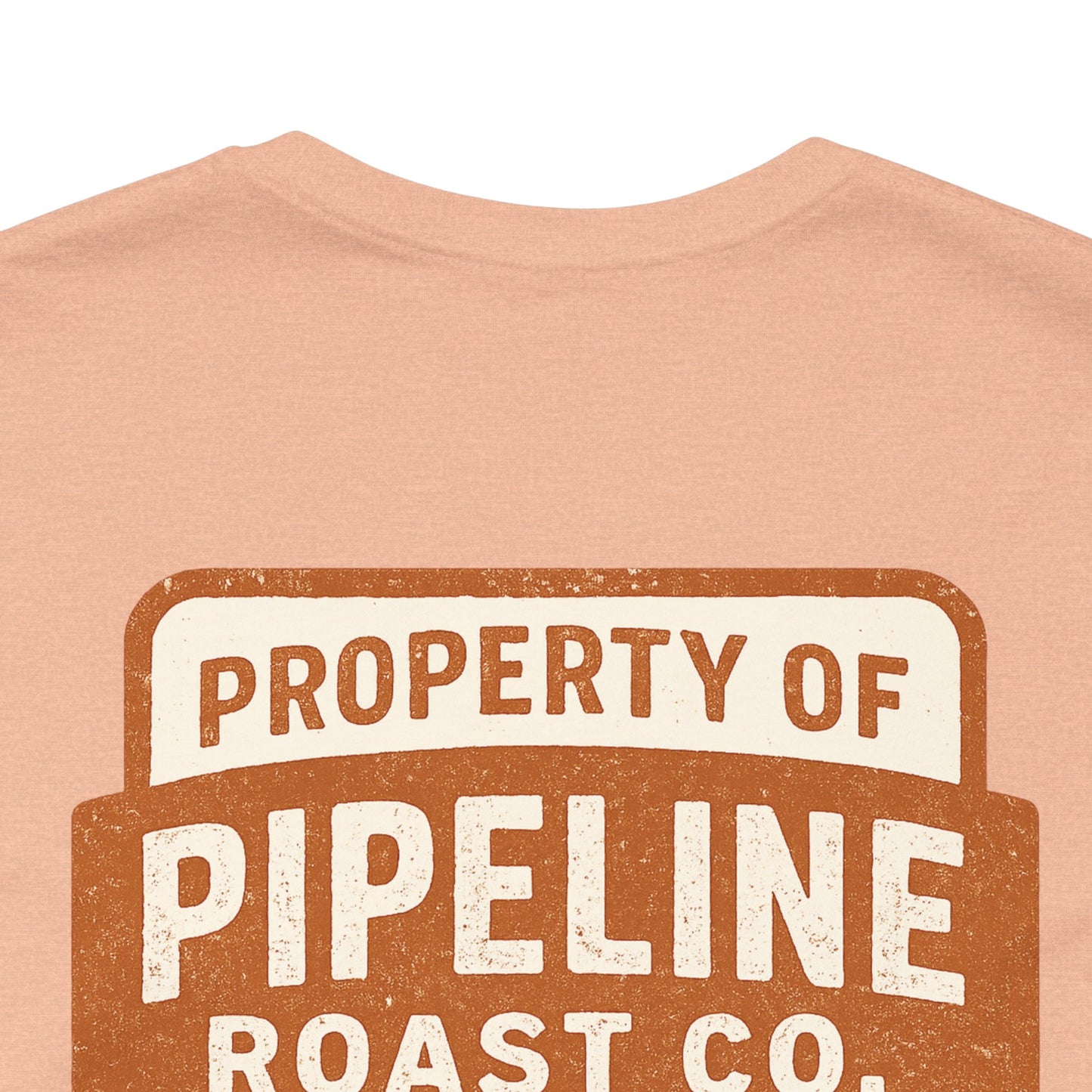 Rusty Vintage Pipeline Roast Co. Industrial Seal Tee – Rugged Workwear Style Coffee Shirt