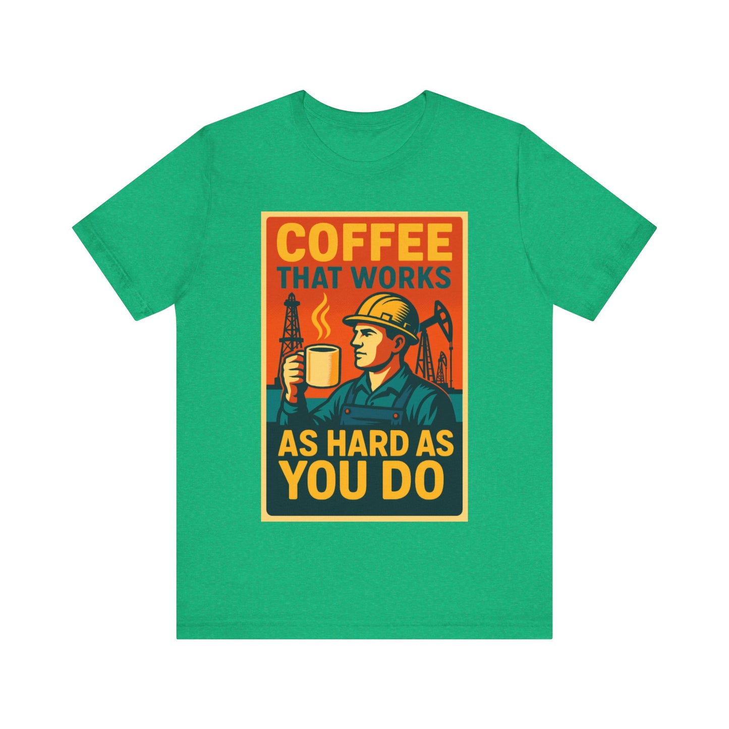 Oil and Gas Coffee T-Shirt – Pipeline Grind Tee for Hardworking Coffee Lovers