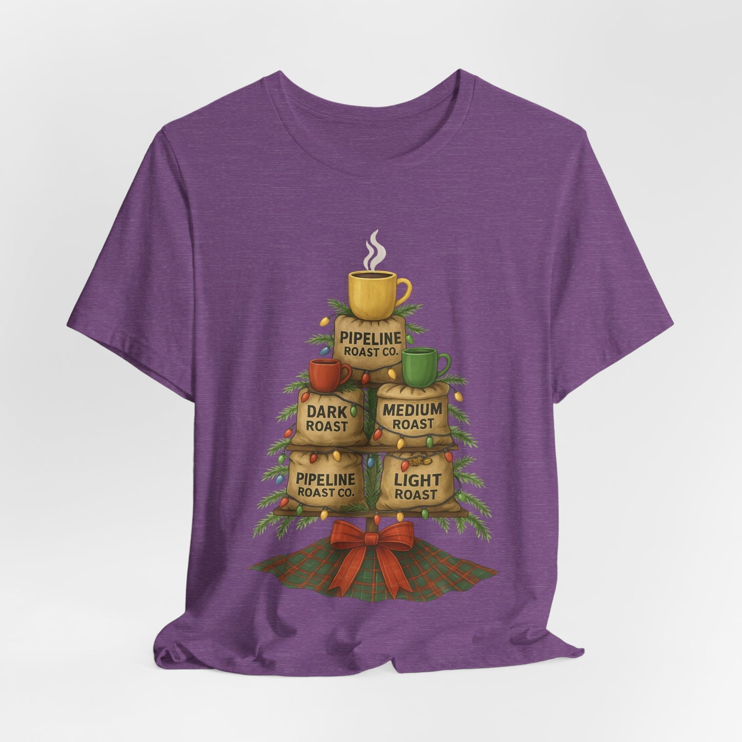 Coffee Lover's Tee, Unisex Short Sleeve T-Shirt, Christmas Gift, Coffee Themed Apparel, Cozy Vibes, Holiday Celebrations