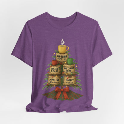 Coffee Lover's Tee, Unisex Short Sleeve T-Shirt, Christmas Gift, Coffee Themed Apparel, Cozy Vibes, Holiday Celebrations