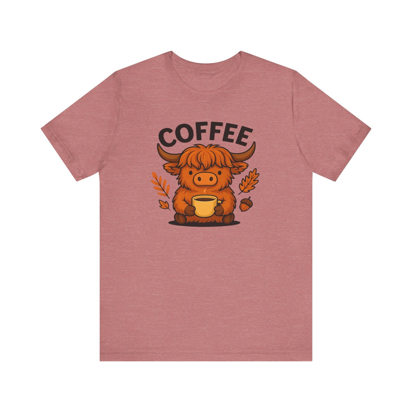Coffee Lover’s Unisex Tee | Cute Cow Design | Perfect for Casual Gatherings, Birthdays, Coffee Lovers, Gifts