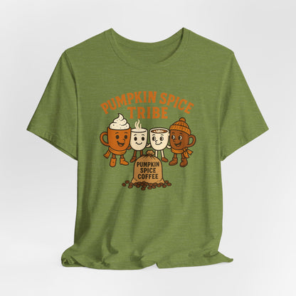 Pumpkin Spice Tribe Tee, Fall T-Shirt, Coffee Lover Gift, Unisex Shirt, Autumn Apparel, Pumpkin Spice Shirt