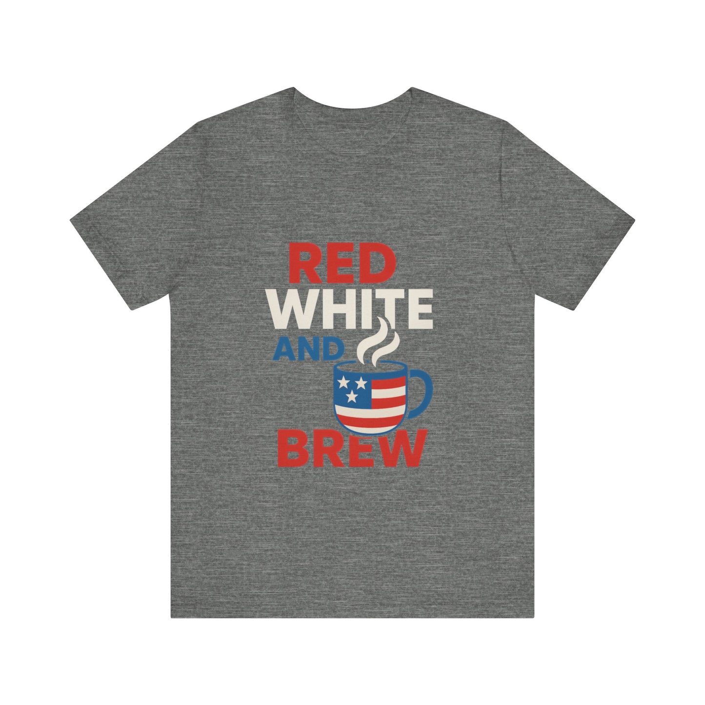 Unisex Patriotic Coffee Tee, Red White and Brew Shirt, Independence Day Apparel, USA Shirt, Summer BBQ Outfit, Gift for Men and Women