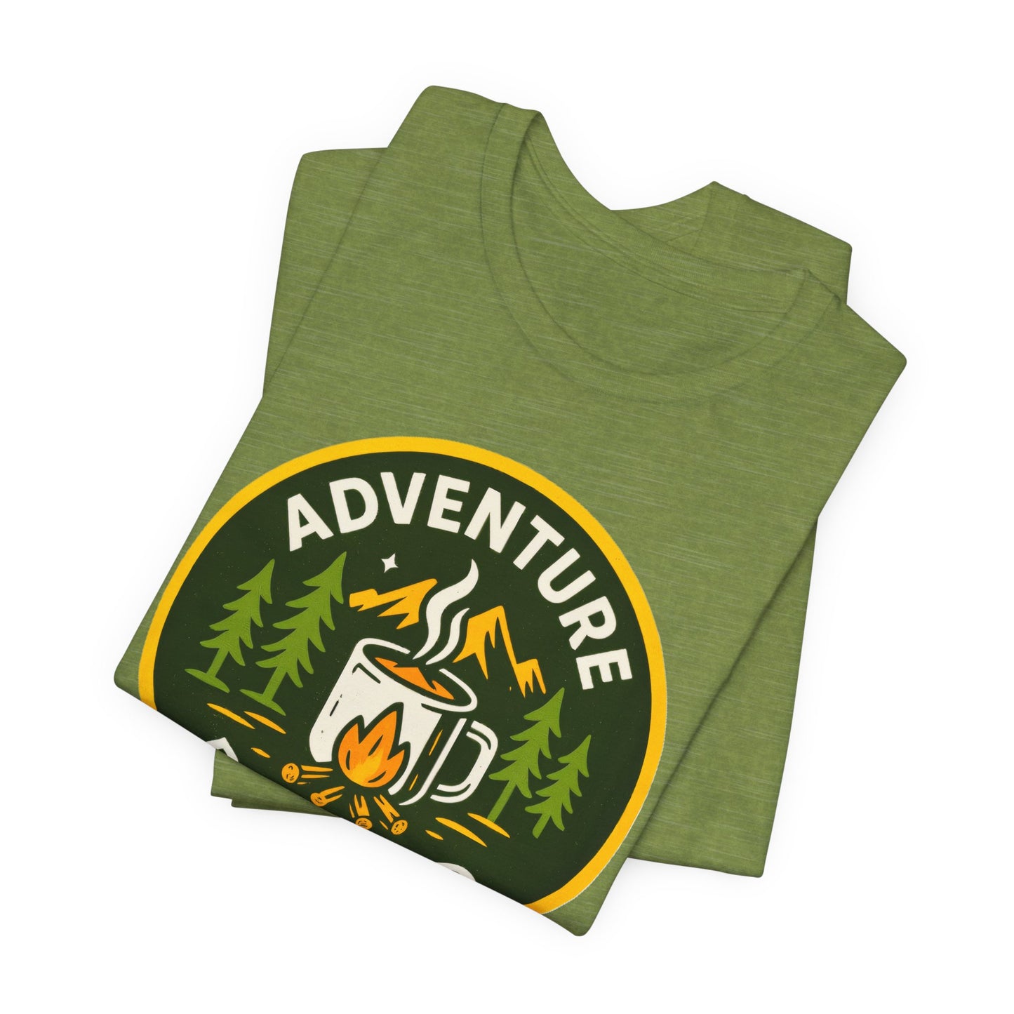 Adventure Roasted Tee - Unisex Short Sleeve Shirt, Outdoor Apparel, Camping Gift, Coffee Lover T-Shirt, Fun Adventure Wear