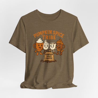 Pumpkin Spice Tribe Tee, Fall T-Shirt, Coffee Lover Gift, Unisex Shirt, Autumn Apparel, Pumpkin Spice Shirt