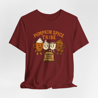 Pumpkin Spice Tribe Tee, Fall T-Shirt, Coffee Lover Gift, Unisex Shirt, Autumn Apparel, Pumpkin Spice Shirt