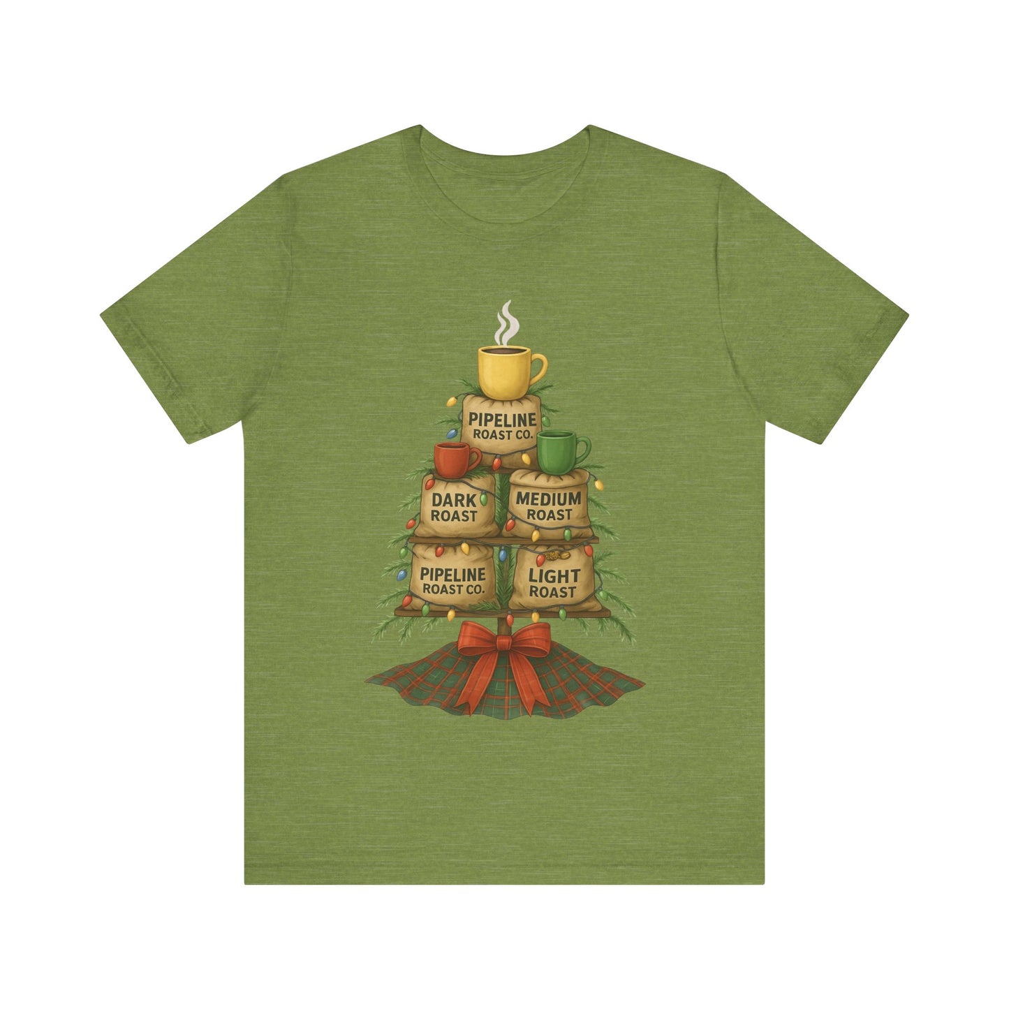 Coffee Lover's Tee, Unisex Short Sleeve T-Shirt, Christmas Gift, Coffee Themed Apparel, Cozy Vibes, Holiday Celebrations