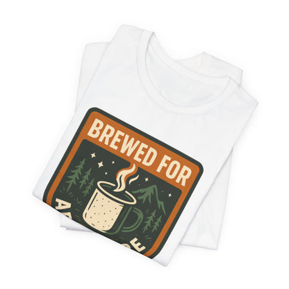 Adventure Brewed Graphic Tee - Perfect for Outdoors Lovers, Travel, Hiking, Camping, Gift for Adventurers