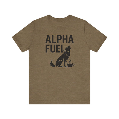 Alpha Fuel Unisex Tee, Coffee Lover T-Shirt, Gift for Baristas, Dog and Cat Owners Gift, Casual Everyday Wear