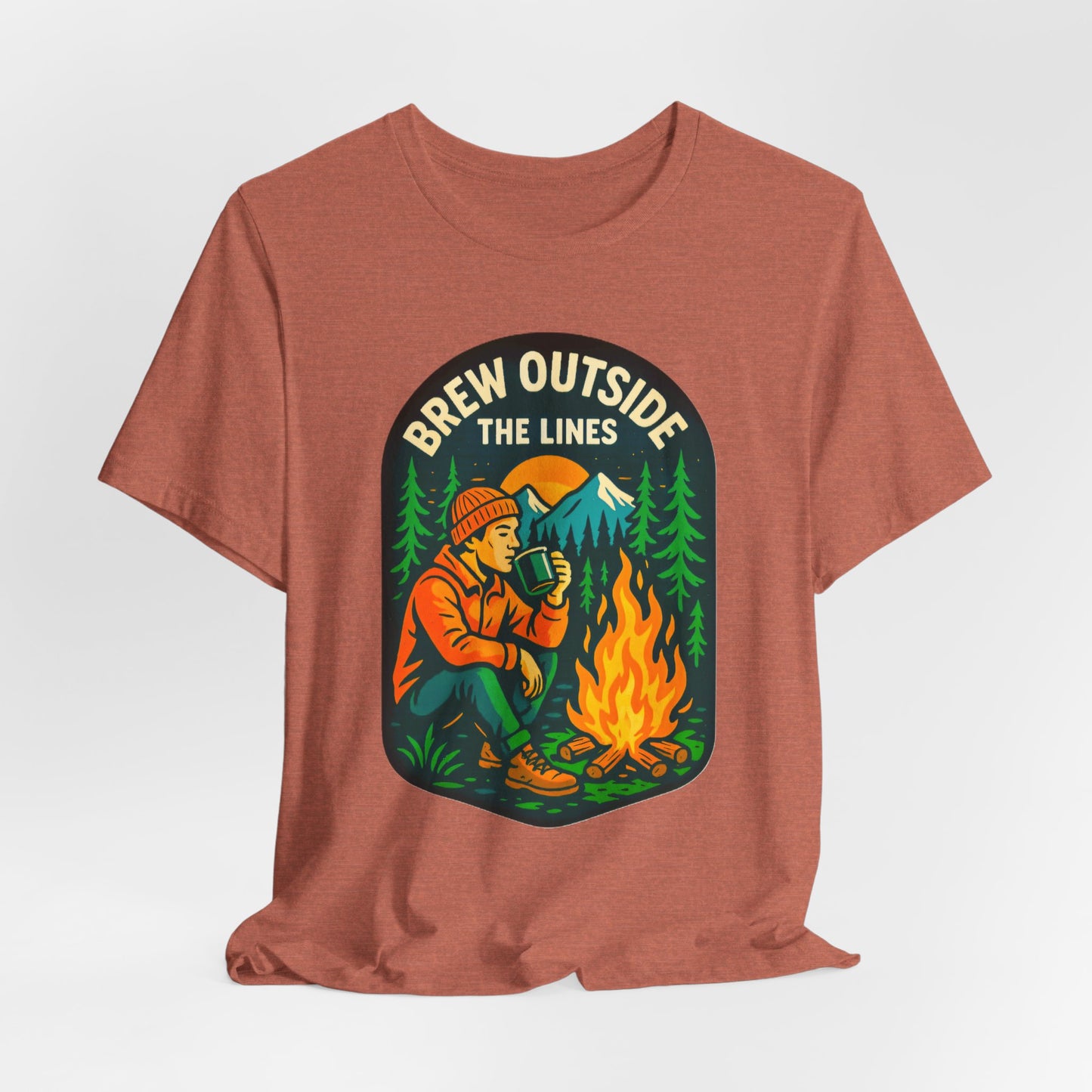 Outdoor Adventure Tee with Retro Campfire Design, Unisex Casual Shirt, Perfect for Camping, Hiking, Gifts for Nature Lovers, Outdoor [...]